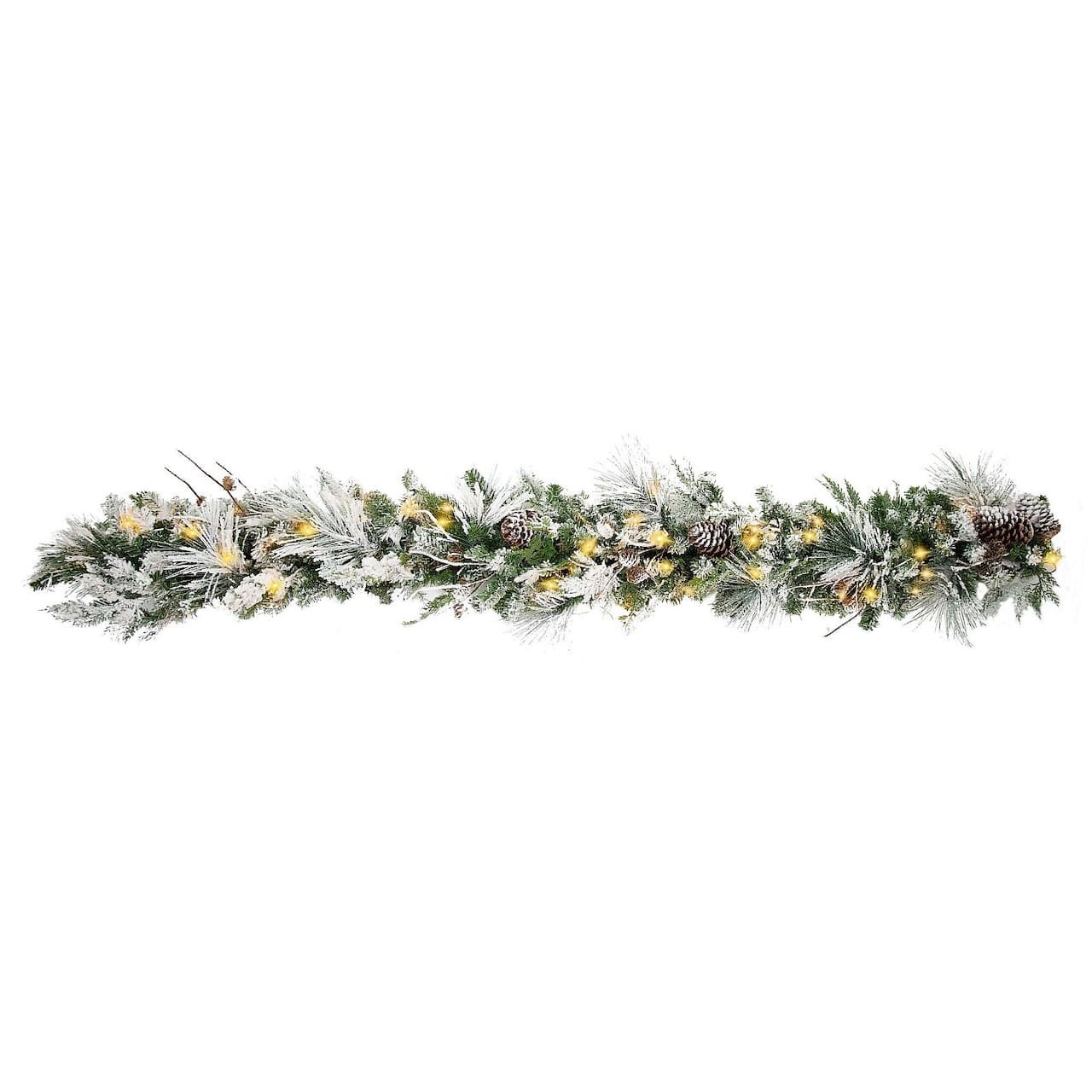Haute Décor 6ft. Pre-Lit LED Snowfall Creek Garland
